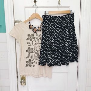 Vintage Diana Hartman Floral Daisy Skirt